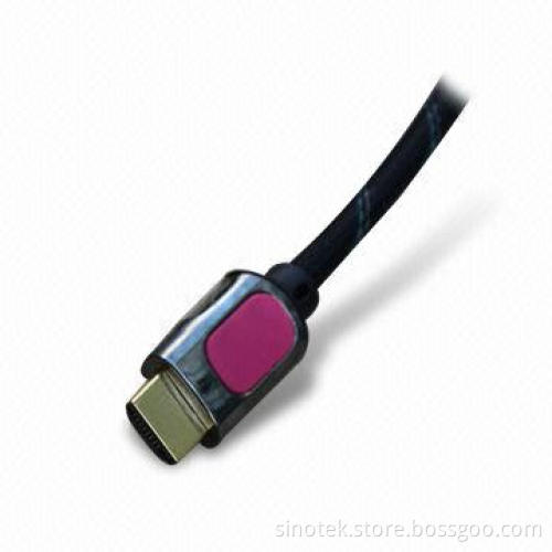 HDMI Cable with Metal Shell, Protective Sleeve and Logo Plate Materials